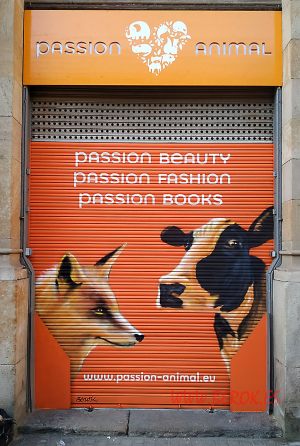 graffiti vaca zorro persiana